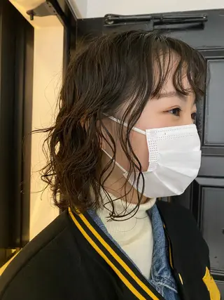パーマ 丸みボブ　ショート ｍａｎａｍｉのヘアスタイル