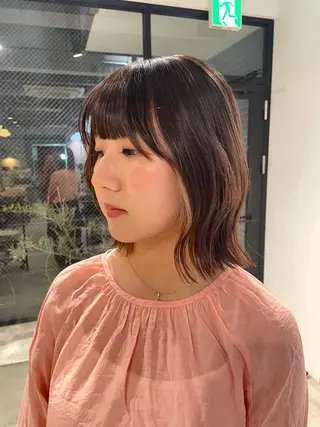 ミディアム カラー ユウナ🎀レイヤー/ 暖色カラーのヘアスタイル