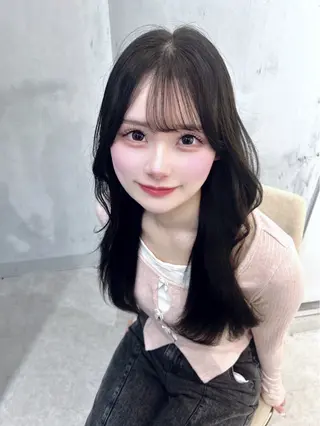 ロング カラー ヘアアレンジ 아이리（アイリ）‪ 透明感カラーのヘアスタイル