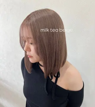 ミディアム カラー Limb所属・暖色/ベージュ 🎀上野 真桜🎀のヘアスタイル