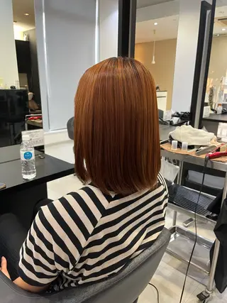 ミディアム カラー 諸岡 玲のヘアスタイル