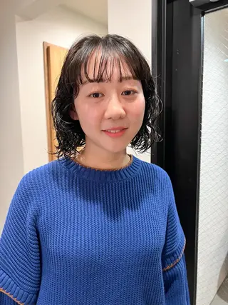 ミディアム パーマ ミディアムパーマ /癖毛パーマのヘアスタイル