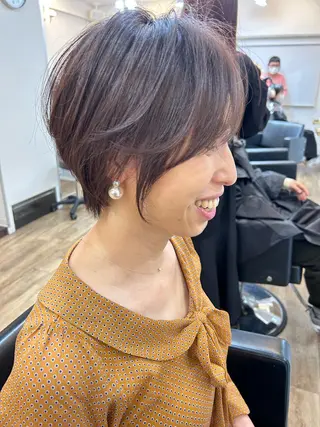 ショート カラー lab.by ioe中崎店所属・中北篤志 ショートボブのヘアスタイル
