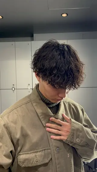 パーマ メンズ 藤平海音/fifth PARKのヘアスタイル