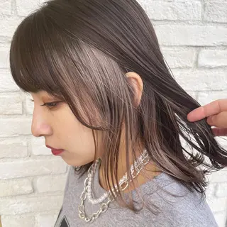 ミディアム カラー 韓国ヘア/艶カラー /田中悠佑のヘアスタイル