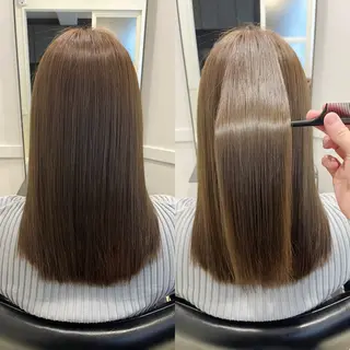 カラー 縮毛矯正/髪質改善 /レイヤー/韓国のヘアスタイル