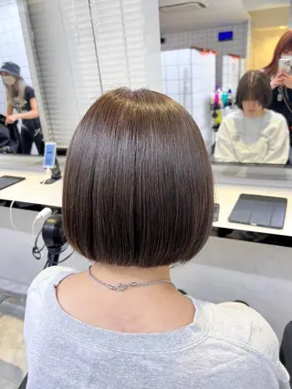 カラー 冬の透明感暗髪❄️ トレンドカラー❄️のヘアスタイル