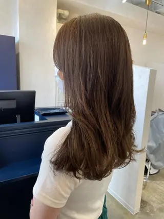 セミロング カラー 透明感カラー💎 AYAのヘアスタイル