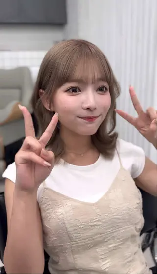 ミディアム カラー 高島大登/顔周り /レイヤーカットのヘアスタイル