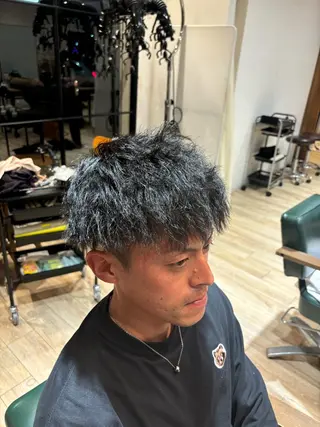 ショート パーマ メンズ Sarah所属・ゲーマー美容師たがみ 🎮【メンズ特化】のヘアスタイル