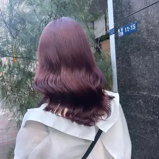 ミディアム 盛れる暖色🎀ガーリ ーヘア🎀きっかのヘアスタイル