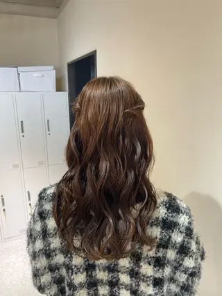 セミロング ヘアアレンジ 【haire】ヘアリ ー🎀mitsukiのヘアスタイル