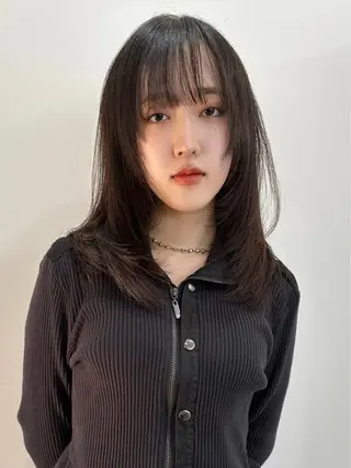 ロング カラー 飯田 晟恭のヘアスタイル