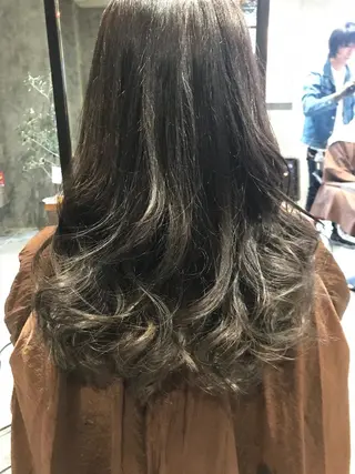 ロング カラー パーマ 【earth】オガタ 🫧髪質改善縮毛🫧のヘアスタイル