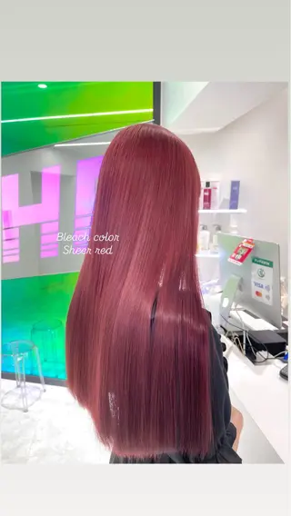 ロング カラー 🤍💕ブリーチカラ ーAyaka💕🤍のヘアスタイル