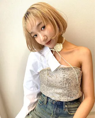 ミディアム カラー 🌼FERIA梅田 shiho🌼のヘアスタイル