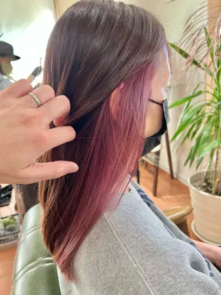 ロング カラー 石井 佑樹のヘアスタイル