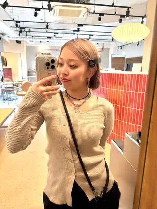 ショート カラー 🫧髪質改善/Wカラ ー 暖色 🌸桜🌸のヘアスタイル