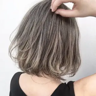 ミディアム カラー 縮毛矯正専門 美容師のヘアスタイル