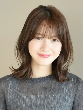 セミロング カラー 髙木美緒🌿 レイヤー/アレンジのヘアスタイル