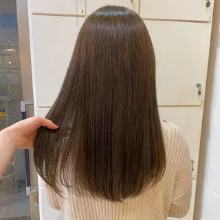 カラー mao♡ベージュ/ 顔周りカットのヘアスタイル