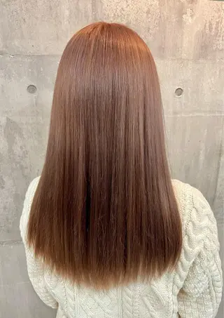 ロング カラー レイヤー/韓国 ハイトーン興津史弥のヘアスタイル