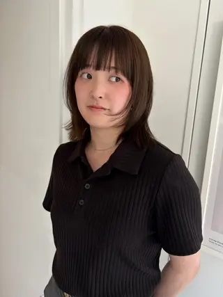 ミディアム カラー riria🎀カット /透明感カラーのヘアスタイル