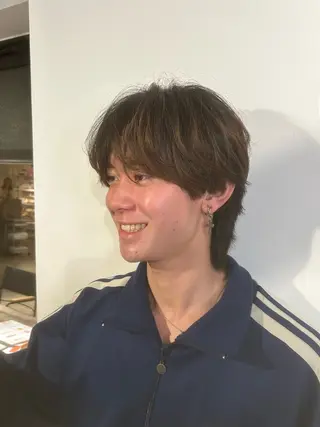 ショート メンズ become men's hair 名駅店所属・名駅/フェザーパーマ 韓国ヘア/森岡のヘアスタイル