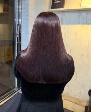 セミロング カラー 🪐韓国ラベンダー艶 カラー/加野彩果🪐のヘアスタイル