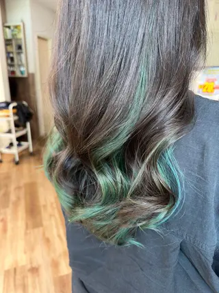 ロング カラー ボブ/インナーカラー ショート/佐野祥子のヘアスタイル