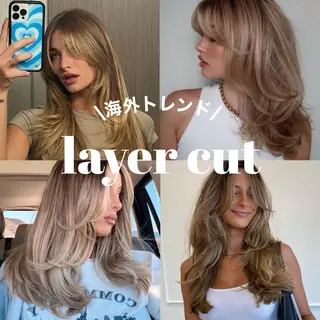 セミロング カラー 🌺KANA🇺🇸 海外トレンドヘアのヘアスタイル