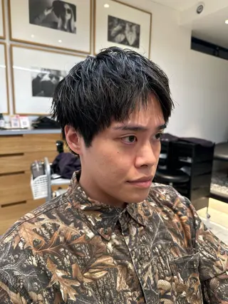 メンズ レイヤー小顔ショート 吉田ジョウのヘアスタイル