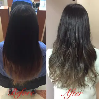 ミディアム セミロング ロング カラー パーマ 新宿/髪質改善/ 美髪矯正✨浅江通友のヘアスタイル