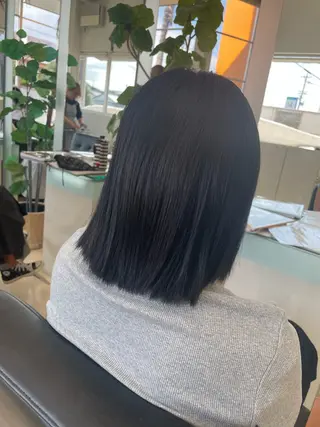 ミディアム 縮毛矯正/髪質改善 束感まつ毛/アヤカのヘアスタイル