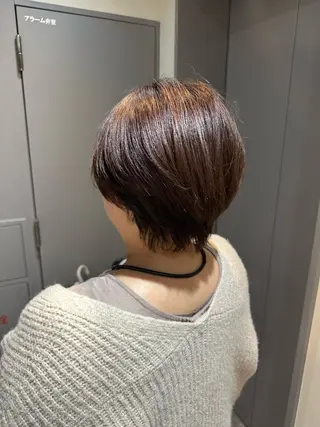 ショート カラー 巻けるケア縮毛矯正✨ ケアカラー✨山下のヘアスタイル