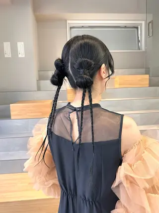 ロング ヘアアレンジ 染谷 遥花のヘアスタイル