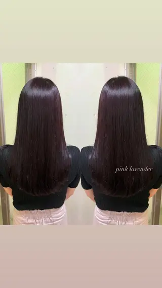 ロング カラー 艶カラー/ ストレート/くるみのヘアスタイル