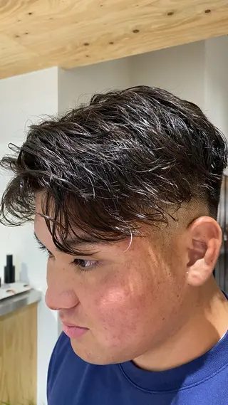 パーマ メンズ キッズ メンズブリーチカラー /パーマ ごーた立川のヘアスタイル