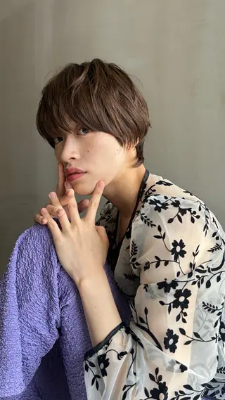 ショート カラー ショート/ボブ専門 宮脇美奈/南船場のヘアスタイル