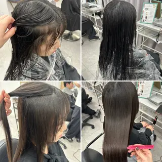 セミロング パーマ 髪質改善/美髪カラー 🫧RISA🎀のヘアスタイル