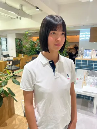 ミディアム カラー 田中 愛梨のヘアスタイル