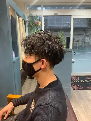 ショート パーマ メンズ Blossom大塚 ディレクター永野のヘアスタイル