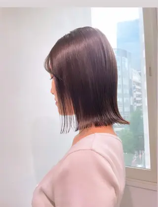 ショート カラー 🩵縮毛矯正  髪質 改善 美髪🩵のヘアスタイル