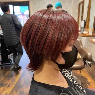 ショート カラー 渡部 翔  髪質改善カラーのヘアスタイル