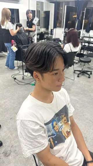 ショート カラー パーマ ヘアアレンジ メンズ キッズ 🩶盛れ✖️韓国ヘア 🩶Himari🎀のヘアスタイル