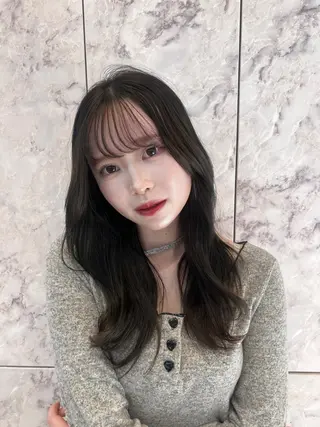 セミロング 🎀しゅな/韓国 レイヤー/透明感♡のヘアスタイル