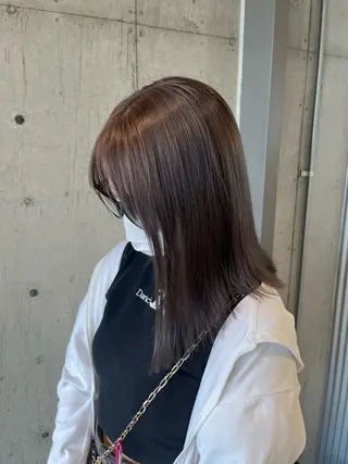 セミロング カラー ヘアアレンジ 傷ませないカラー・ ボブ・リクト💥のヘアスタイル