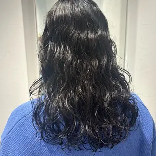 セミロング パーマ 髪質改善ストレート /暖色カラー🎀🪞のヘアスタイル