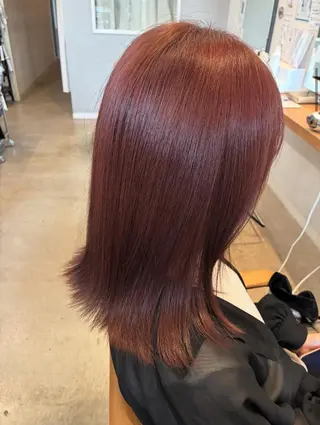 カラー セミロング 奥村 大地 ◎カラーが得意ですのヘアスタイル