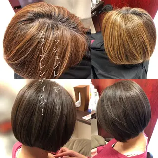 ミディアム カラー SHAPE 早坂兼斗のヘアスタイル